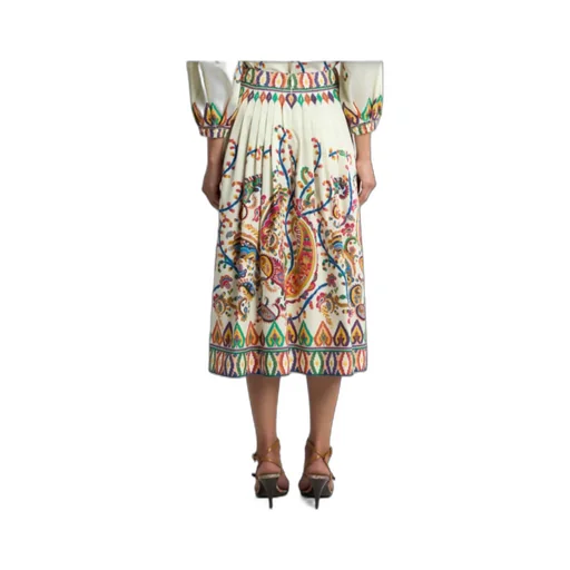 Paisley Printed Midi Skirt