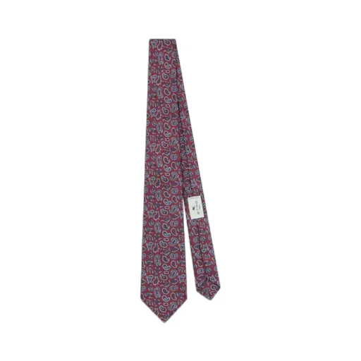Jacquard Paisley Logo Patch Tie