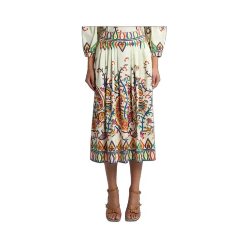 Paisley Printed Midi Skirt
