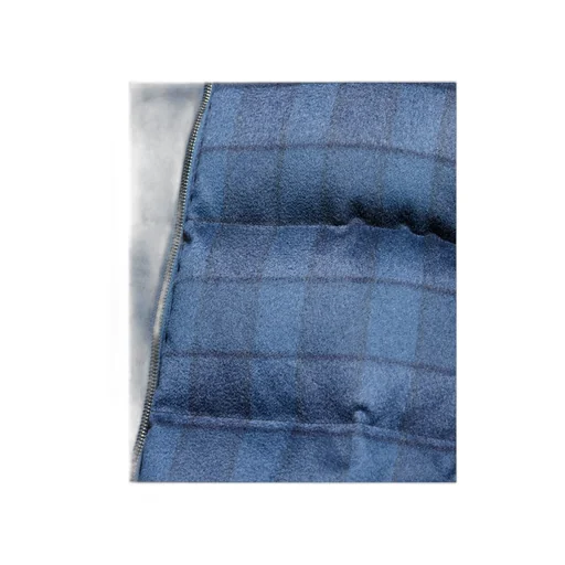 Check Motif Down Jacket