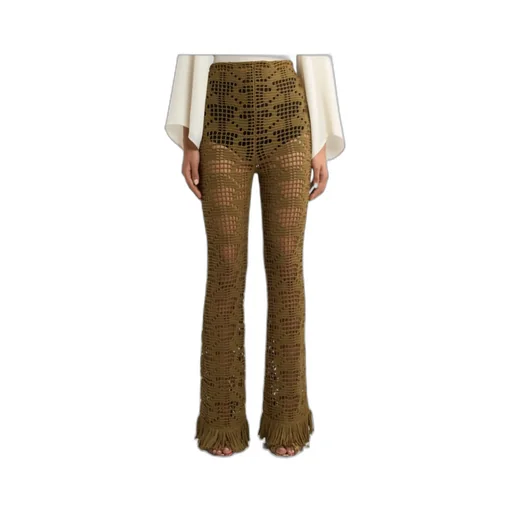 Knitted Fringed Trousers