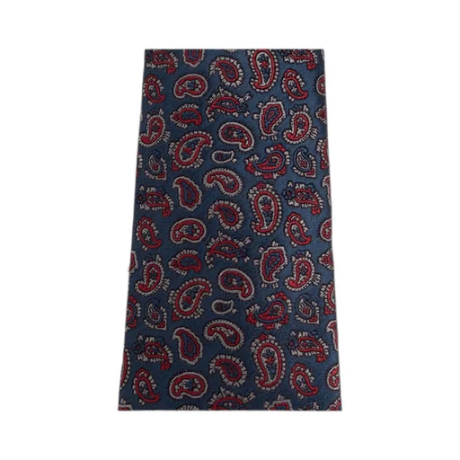 Jacquard Paisley Logo Patch Tie