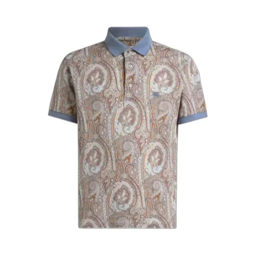 Cotton Pique Polo Shirt With Arnica Motif