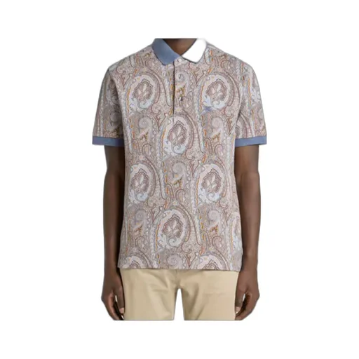 Cotton Pique Polo Shirt With Arnica Motif