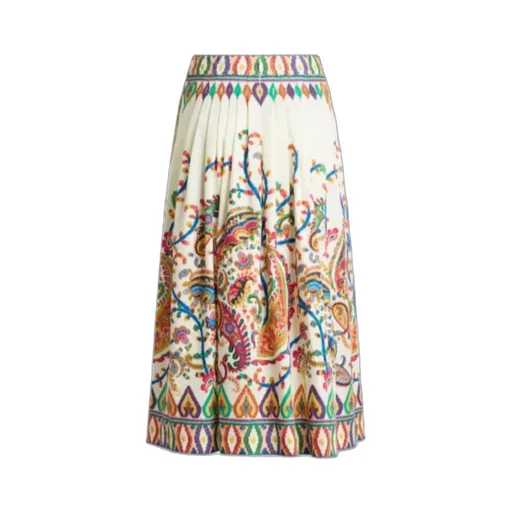 Paisley Printed Midi Skirt