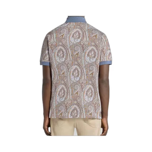 Cotton Pique Polo Shirt With Arnica Motif