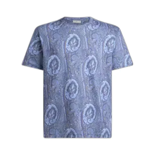Floral Paisley Motif Crewneck T-Shirt