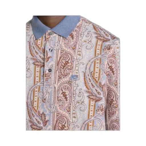 Cotton Pique Polo Shirt With Arnica Motif