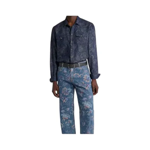 Button-Up Denim Shirt