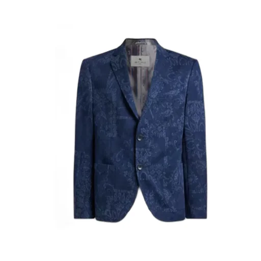 Floral Jacquard Single-Breasted Jacket