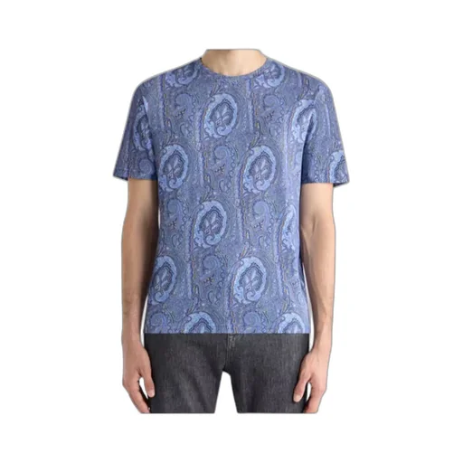 Floral Paisley Motif Crewneck T-Shirt