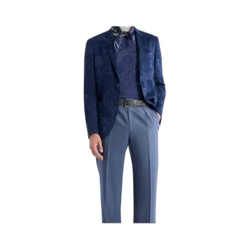 Floral Jacquard Single-Breasted Jacket