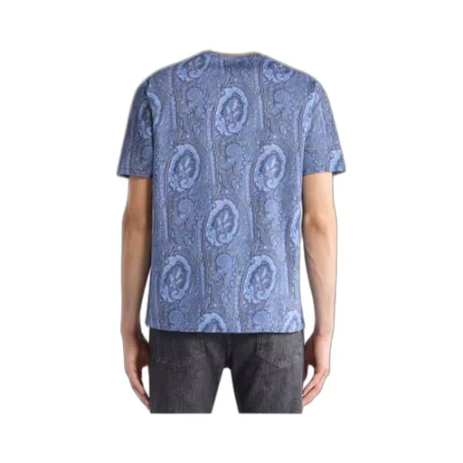 Floral Paisley Motif Crewneck T-Shirt