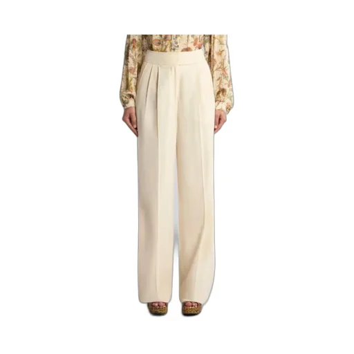 Wide-Leg Pleat Trousers