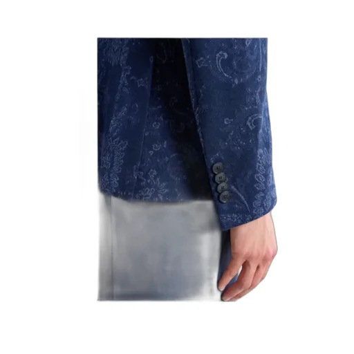 Floral Jacquard Single-Breasted Jacket