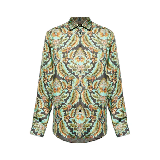 Paisley Print Satin Shirt