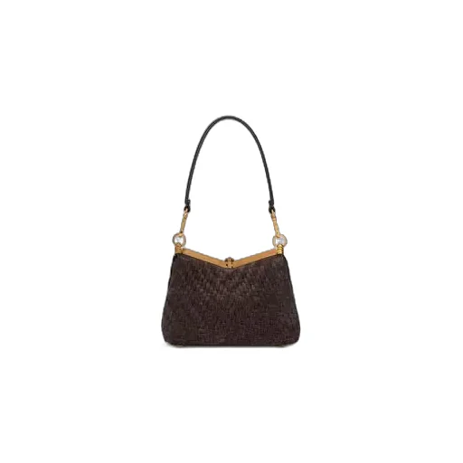 Small Woven Suede Vela Bag