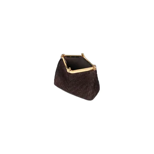 Small Woven Suede Vela Bag