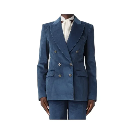 Double-Breasted Corduroy Blazer