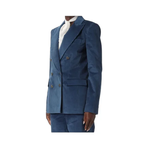 Double-Breasted Corduroy Blazer