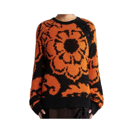 Floral Jacquard Sweater