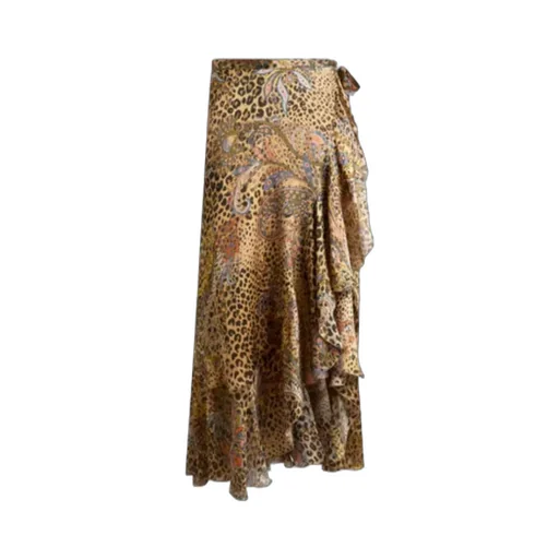 Peau D'ange Printed Midi Skirt