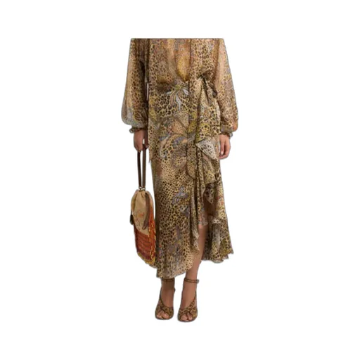 Peau D'ange Printed Midi Skirt