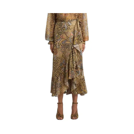 Peau D'ange Printed Midi Skirt