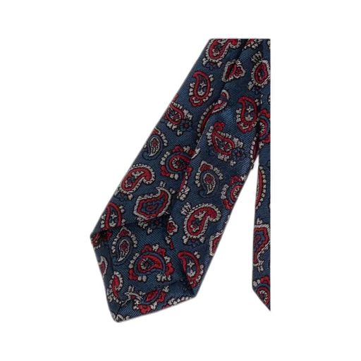 Jacquard Paisley Logo Patch Tie