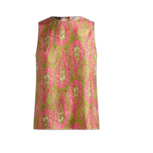 Paisley-Motifed Sleeveless Top