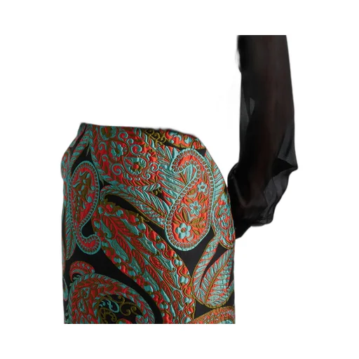 Paisley Jacquard Midi Skirt