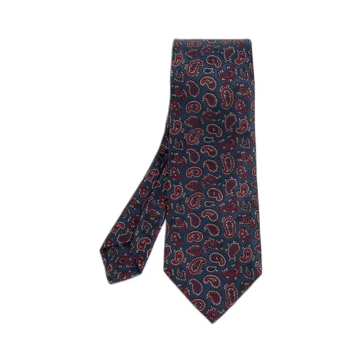 Jacquard Paisley Logo Patch Tie
