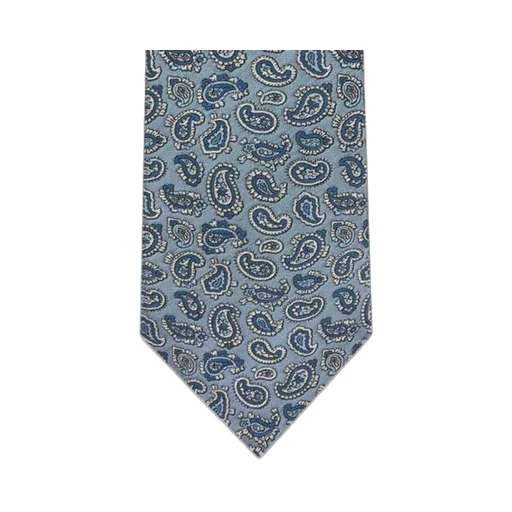 Jacquard Paisley Logo Patch Tie