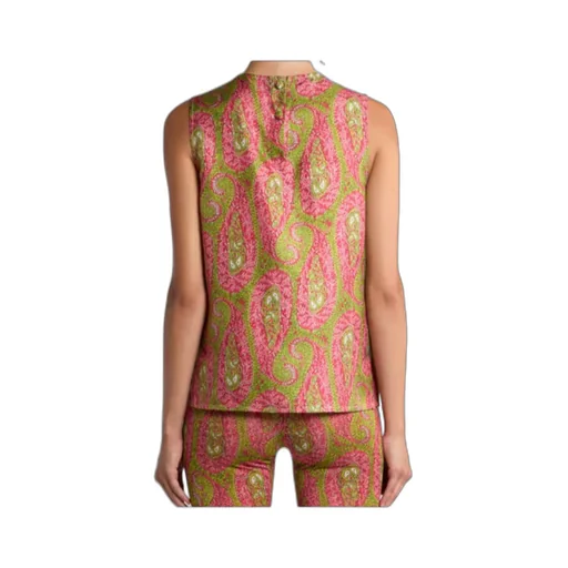 Paisley-Motifed Sleeveless Top