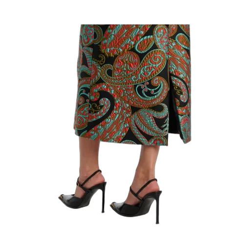 Paisley Jacquard Midi Skirt