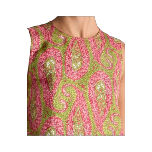 Paisley-Motifed Sleeveless Top