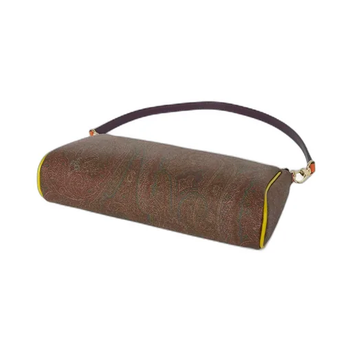 Mini Paisley Contrast-Trim Clutch Bag