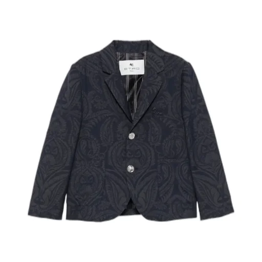 Paisley-Pattern Virgin Wool Blazer