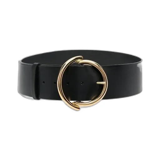 Logo Engraved Round-Buckled Belt