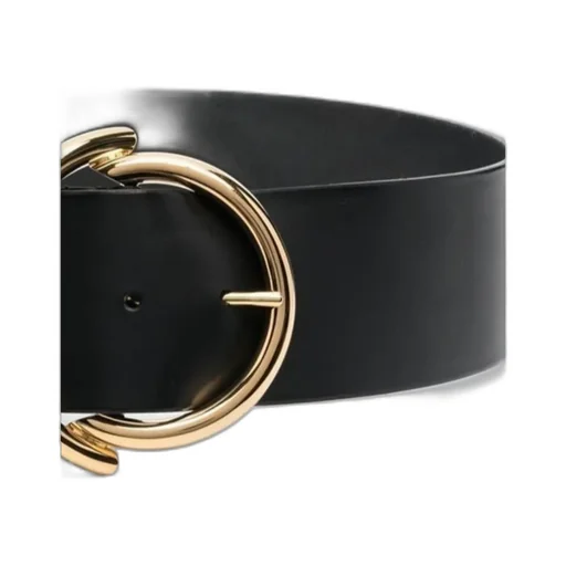Logo Engraved Round-Buckled Belt