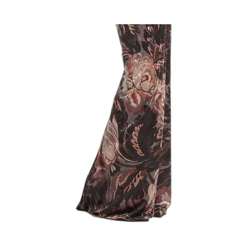 Floral Pattern Backless Dress
