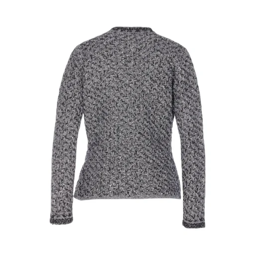 Denim Effect Sequin Tweed Jacket