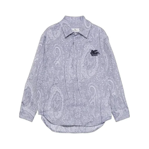 Paisley-Print Logo-Embroidered Shirt