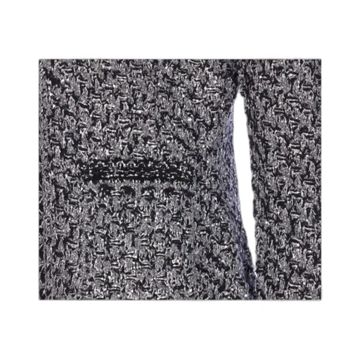 Denim Effect Sequin Tweed Jacket