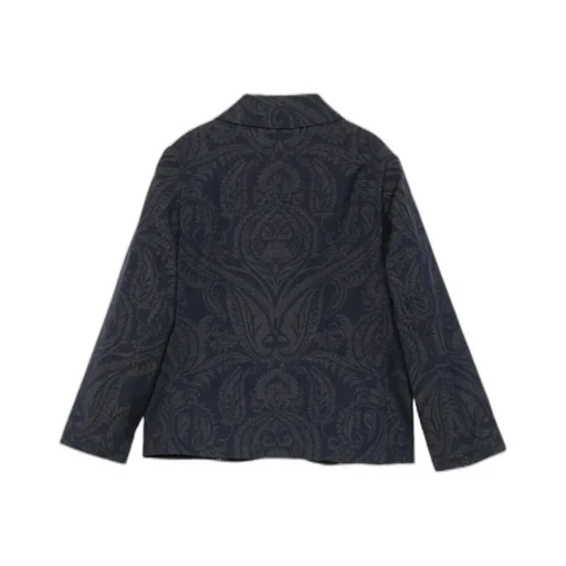 Paisley-Pattern Virgin Wool Blazer