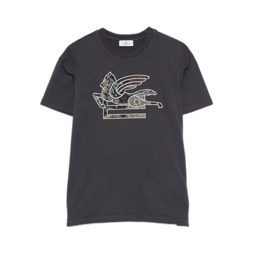 Pegaso-Embellished Cotton T-Shirt