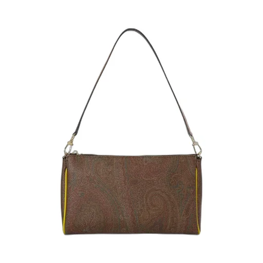 Mini Paisley Contrast-Trim Clutch Bag
