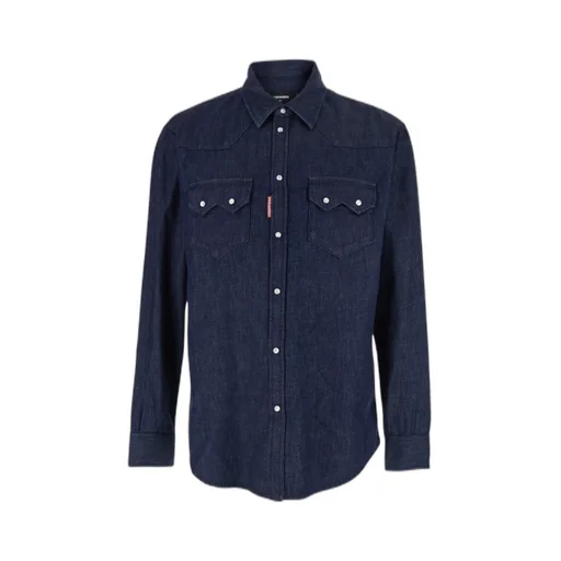 Logo Patch Denim Shirt