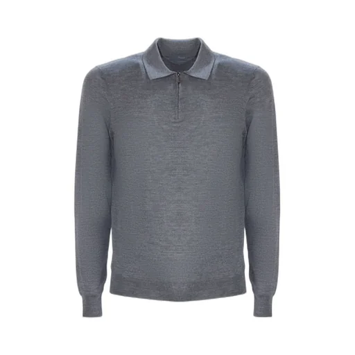 Zip-Collar Merino Polo Shirt