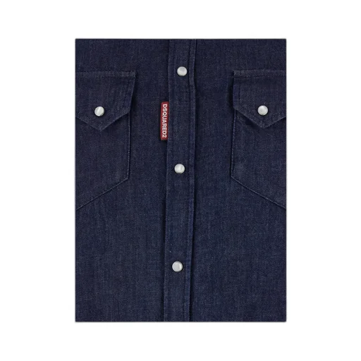 Logo Patch Denim Shirt